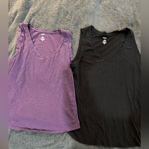 Lot of two - SO women’s tank tops (purple and black,) OC